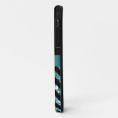 TURQUOISE BLACK CHEVRON GLITTER MEISJE Case-Mate iPhone CASE (Achterkant/links)