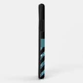 TURQUOISE BLACK CHEVRON GLITTER MEISJE Case-Mate iPhone CASE (Achterkant/rechts)