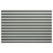 Turquoise, Black en Sienna Pattern of Stripes Stof (Fat Quarter)