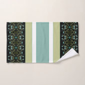 Turquoise Black en White Bad Handdoek (Handdoek)