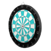 Turquoise Black en White Dartbord (Voorkant Rechts)