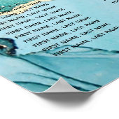 Turquoise Black Gold Seating Chart Poster (Hoek)