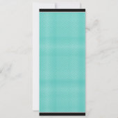 Turquoise Black Polka Dot Bat Mitzvah Uitnodiging (Achterkant)