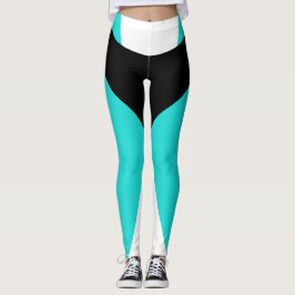 Turquoise Black Sports Pants Slimme Vette werkout Leggings