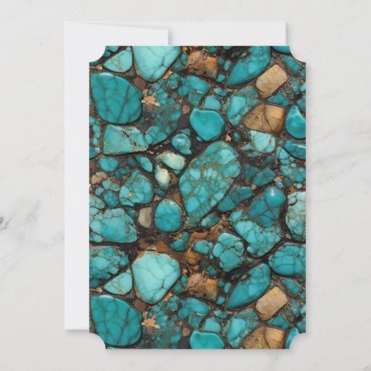 Turquoise Black Stones Kaart (Achterkant)