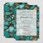 Turquoise Black Stones Kaart (Voorkant / Achterkant)