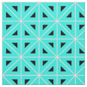 Turquoise Black & White Chic Geometric Pattern Stof (Swatch)