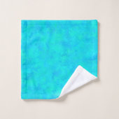 Turquoise Blau Abstract Patroon Bad Handdoek (Wasdoekje)