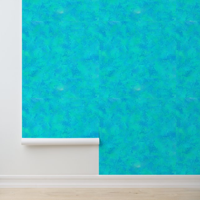 Turquoise Blau Abstract Patroon Behang (Applicatie)