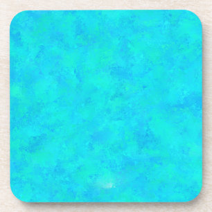 Turquoise Blau Abstract Patroon Bier Onderzetter