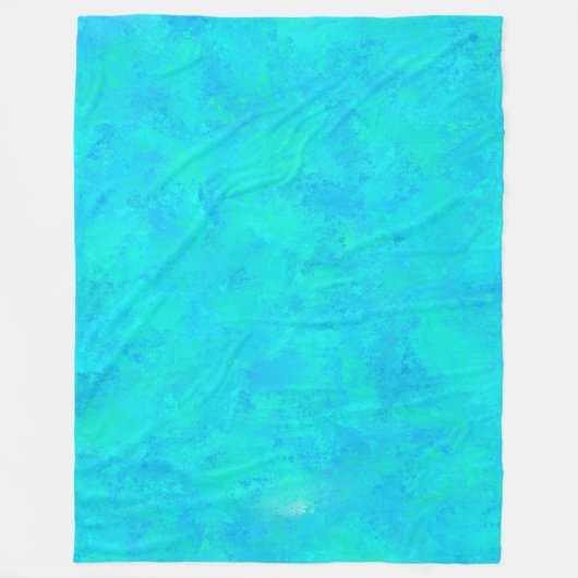 Turquoise Blau Abstract Patroon Fleece Deken (Voorkant)