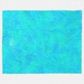 Turquoise Blau Abstract Patroon Fleece Deken (Voorkant (Horizontaal))