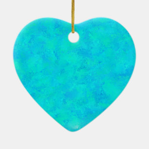 Turquoise Blau Abstract Patroon Keramisch Ornament