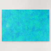 Turquoise Blau Abstract Patroon Legpuzzel (Horizontaal)