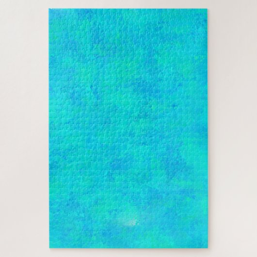 Turquoise Blau Abstract Patroon Legpuzzel (Verticaal)