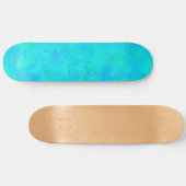 Turquoise Blau Abstract Patroon Persoonlijk Skateboard (Horizontaal)