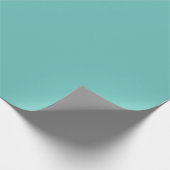 Turquoise Blau Effen Cadeaupapier (Hoek)