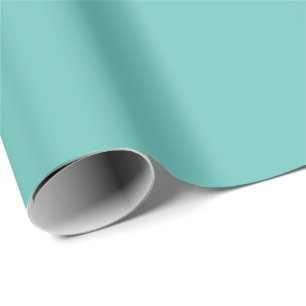 Turquoise Blau Effen Cadeaupapier
