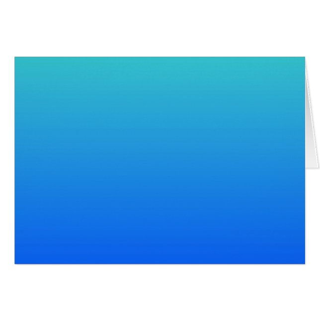Turquoise Blau Ombre (Voorkant Horizontaal)