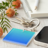 Turquoise Blau Ombre Sleutelhanger (Voorkant Rechts)