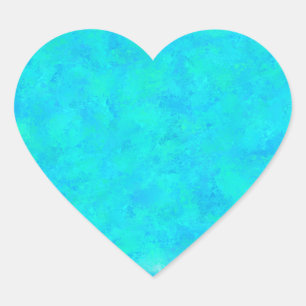 turquoise blauw Abstract patroon Hart Sticker