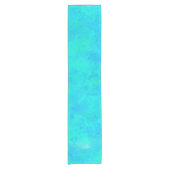 turquoise blauw Abstract patroon Korte Tafelloper (Voorkant)