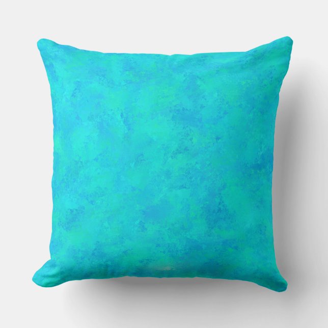 turquoise blauw Abstract patroon Kussen (Voorkant)