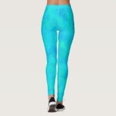 turquoise blauw Abstract patroon Leggings (Achterkant)