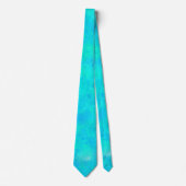 turquoise blauw Abstract patroon Stropdas (Voorkant)