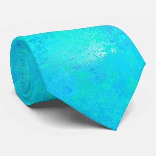 turquoise blauw Abstract patroon Stropdas (Opgerold)
