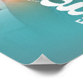 Turquoise blauw Afstuderen foto vet typografie Poster (Hoek)