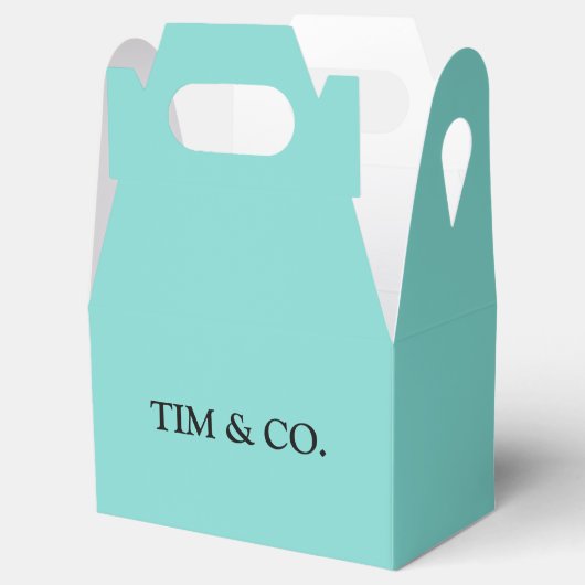 TURQUOISE BLAUW  BEDANKDOOSJES (Geopend)