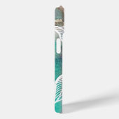 Turquoise Blauw & Blauwgroen Moderne Botanische Wa Case-Mate iPhone Case (Achterkant / Rechts)