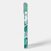Turquoise Blauw & Blauwgroen Moderne Botanische Wa Case-Mate iPhone Case (Achterkant / Links)