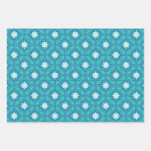 Turquoise Blauw Boho sterpatroon Inpakpapier Vel (Voorkant)