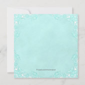 Turquoise Blauw Bruidsmeisjesfeest Kaart (Achterkant)