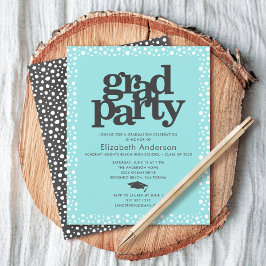 Turquoise blauw budget afstudeerder pet vet feest 