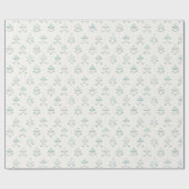 Turquoise Blauw  Carrousel Gift Cadeaupapier (Vlak)