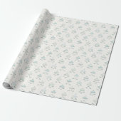 Turquoise Blauw  Carrousel Gift Cadeaupapier (Uitgerold)