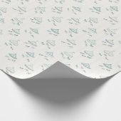 Turquoise Blauw  Carrousel Gift Cadeaupapier (Hoek)