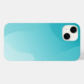 Turquoise blauw Case-Mate iPhone case (Achterkant (horizontaal))