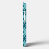 Turquoise blauw, cool, trendy flower abstractie Case-Mate iPhone case (Achterkant / Links)