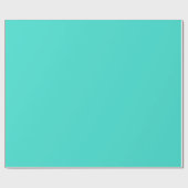 Turquoise Blauw Effen Kleur | Klassiek | Elegant Cadeaupapier (Vlak)