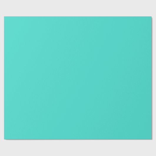Turquoise Blauw Effen Kleur | Klassiek | Elegant Cadeaupapier (Vlak)