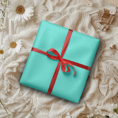 Turquoise Blauw Effen Kleur | Klassiek | Elegant Cadeaupapier