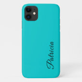 Turquoise Blauw Effen Kleur Minimalistische Elegan Case-Mate iPhone Case (Achterkant)