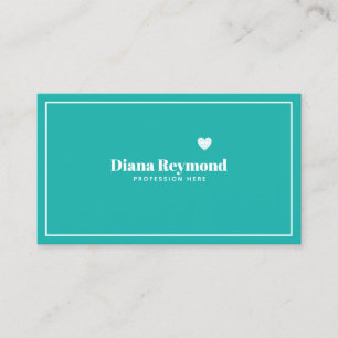 turquoise blauw elegant professioneel visitekaartje