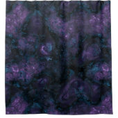 Turquoise blauw en amethist Stone Douchegordijn (Voorkant)