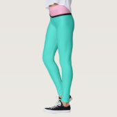 Turquoise Blauw en Roze Leggings (Links)