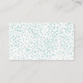 Turquoise Blauw en Wit Bruiloft Confetti Patroon Informatiekaartje (Achterkant)